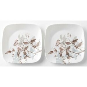 Corelle Twilight Grove Salad Luncheon Plates, Vitrelle, 9" Square, Set of 2
